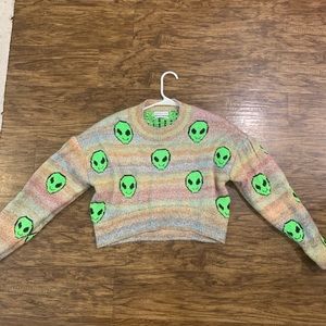 Cropped Alien Sweater